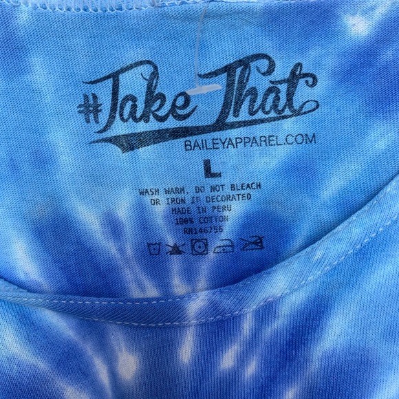 NWOT#TakeThat BAILEY APPAREL tie dye V.I.B.E.S top - Picture 4 of 4